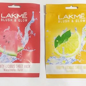 LAKME Blush & Glow Sheet Mask Pack Of 5