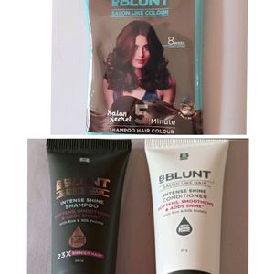 BBlunt Hair Colour And 20ml Shampoo , Conditioner