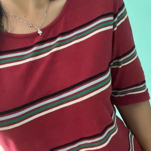 Elbow Length Red Top