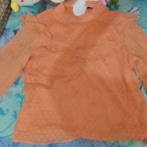 Orange blousen top