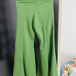 Stylish Bell Bottom Style Green Coord Set