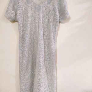 Chikankari Type Kurti With Dupatta