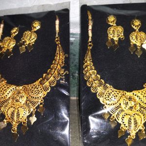 Beautiful Golden Neck Sets Combo Of Two