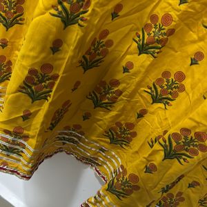 Mustard Yellow Sharara Set