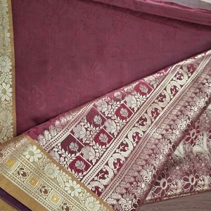 Semisilk maroon Color Saree