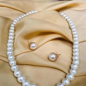 Pearl Necklace Jewelry Set