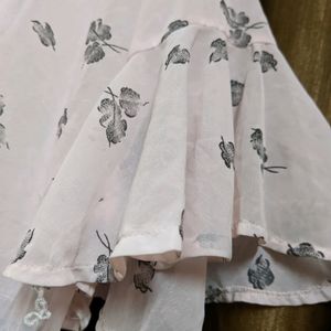 Baby Pink Designer Balloon Sleeves Top