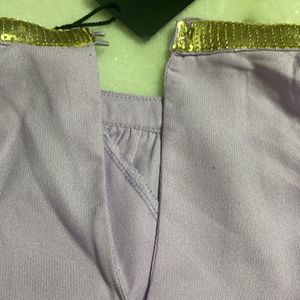 LAVENDER ALTER NECK SEQUNCE TOP