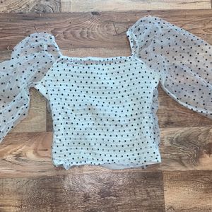 Crop polka Dot Top