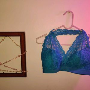 Blue Bralette + Free Jewellery