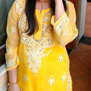 Chicken Kari Yellow Kurta with Inner