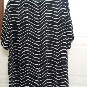 Black And White Zig Zag Shirt For Women's