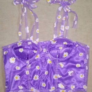 Lavender Corset / Custom stitched