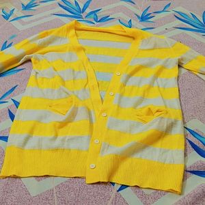 Beautiful Yellow Women Cardigan