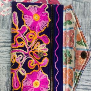 Multicolored Cloth Clutch / Purse