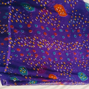 Chiffon Chunri Print Saree