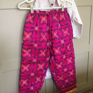 Kurta With Phulkari Work Pyjama