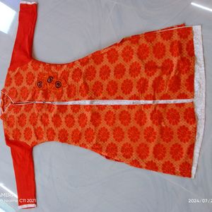 Orange Banarasi Kurti