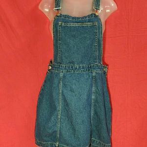 Denim dungaree dress H&M