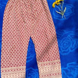 Chikankari Red Trouser.