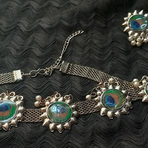 Peacock Oxidized Jewelery Set