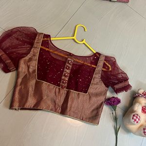 Maroon Designer/ Master Stiching Blouse