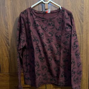 Ladies H&M Skull Imprint Sweatshirt