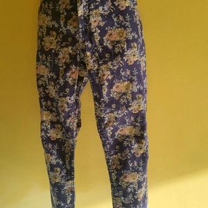 Floral Printed Jeans