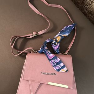 Mauve Color Slingbag Charles & Keith