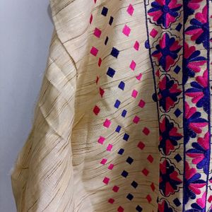 Half Stitched Jute Kurta Material For Women