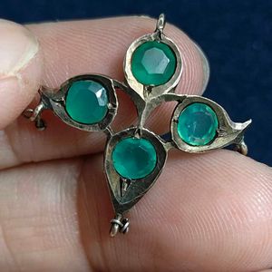 14k Antique Emerald Pendant