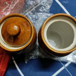 Ceramic Jar Set Of 2 - 300ml