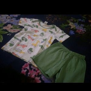 Baby Boy Summer 🌞⛱️ T Shirt And Nekar Set