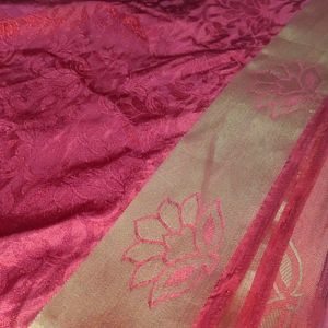 Maroon And Yellow Saree Sare