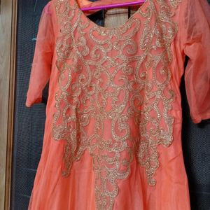 Orange Gown (Floor Length)