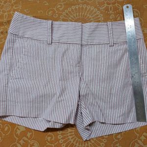 White Stripe Shorts