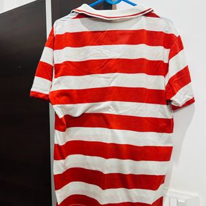 Red And White stripes Trendy Tshirt