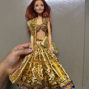 Barbie Dolls Lehanga (doll Not Include)