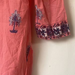 Pink Blue Kurta