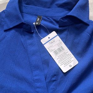 NEW WITH TAG Ruched Blue Shirt,Formal & CasualWear