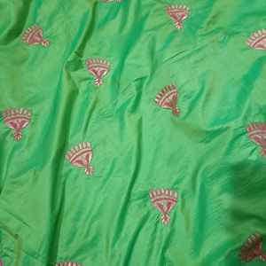 Green Jumkha Saree