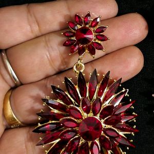 Red Korean Earrings