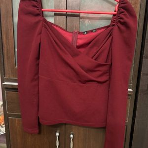 Shein Maroon Top