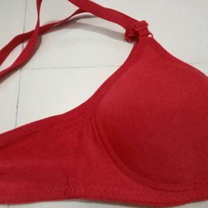 Red Colour Padded Bra