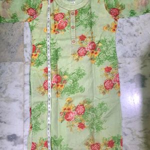 Beautiful Kota Doria Kurti With Cotton Laining