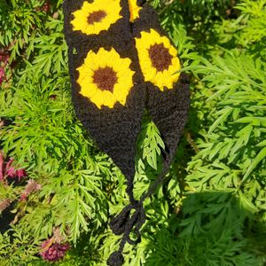 Crochet Sunflower Hair Band 💫