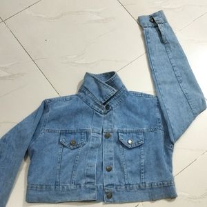 Denim Crop Jacket (S)