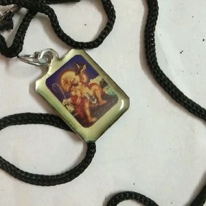 Dual Sided Pendant, Threads Of Shree Ram Hanuman