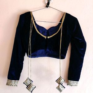 Velvet Fully Stitchd Lehnga Choli With Dupata