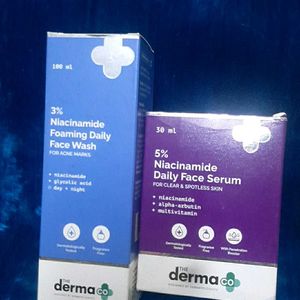 NIACINAMIDE FACE WASH And  SERUM From The Derma Co